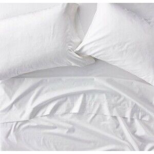 King 600 Thread Count Sateen Sheet Set White - Casaluna